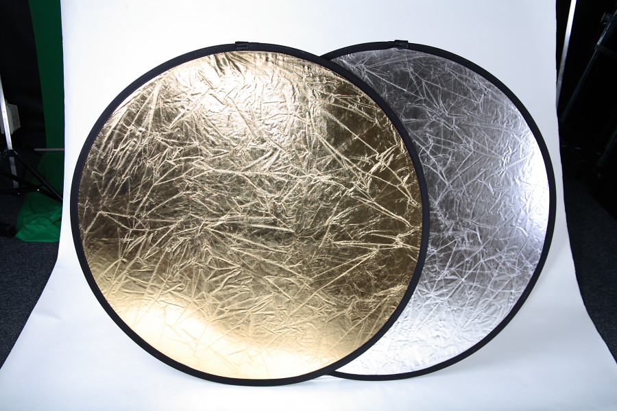 Odrazová deska, odrazná deska 50cm 2 v 1 zlatá stříbrná  