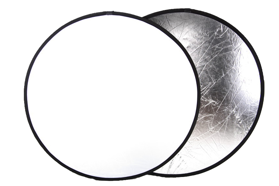 Odrazová deska, odrazná deska 50cm 2 v 1 stříbrná/bílá  