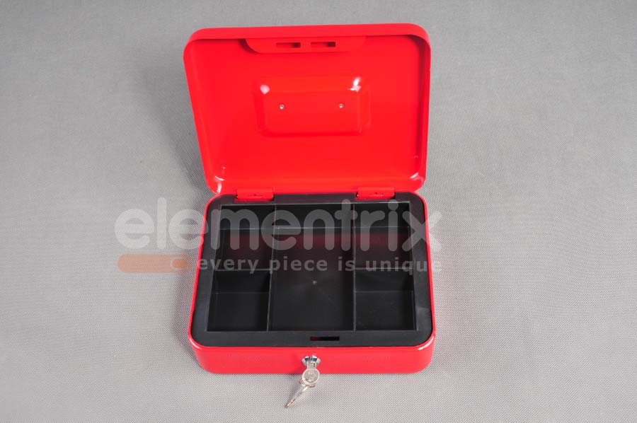 Trezor, pokladnička, přenosná pokladna 250 červená