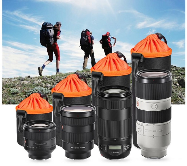 Neoprenové pouzdro na objektiv L hedvábí