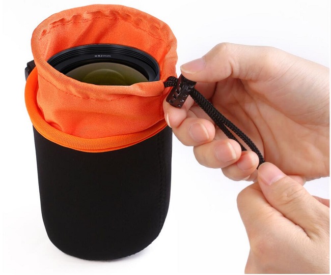 Neoprenové pouzdro na objektiv L hedvábí
