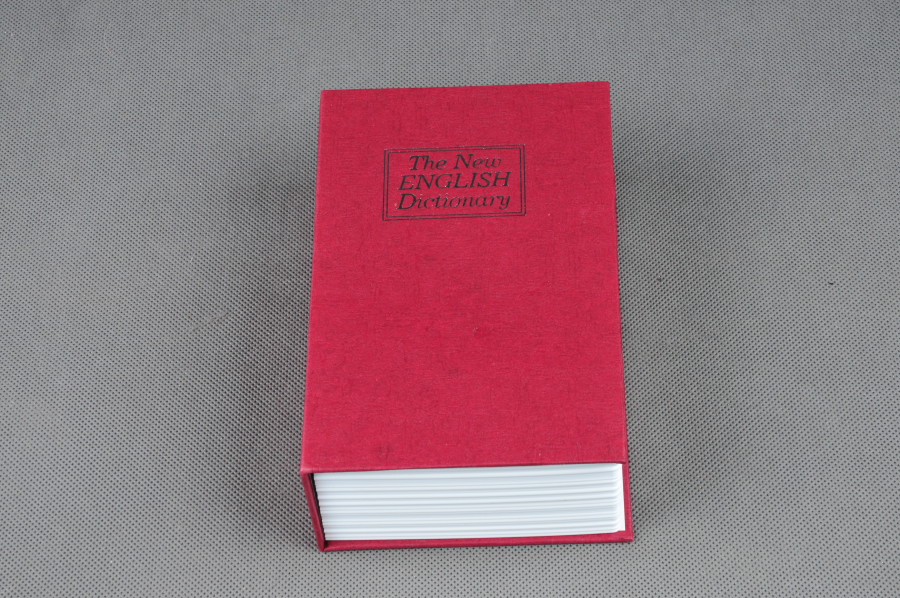 Trezor, kniha slovník 114x80x45mm červený