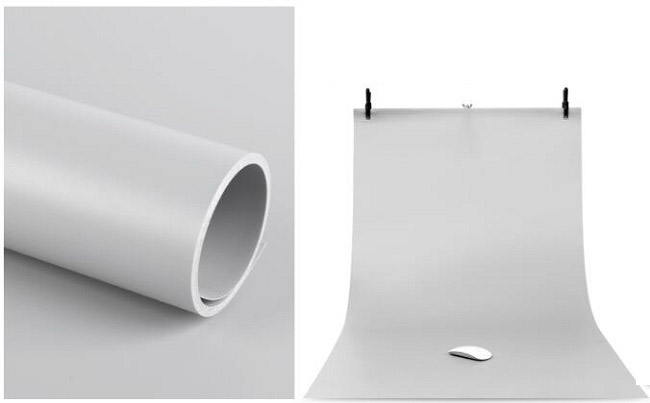 Fotopozadí šedé PVC 60x130 matné