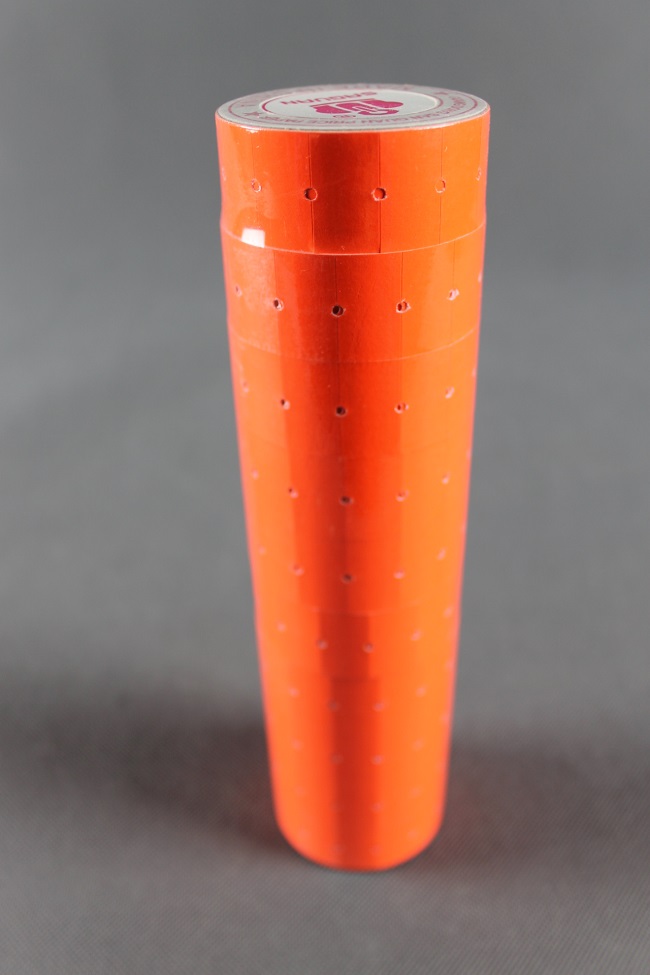 Etikety pro etiketovací kleště jednořádkové oranžové