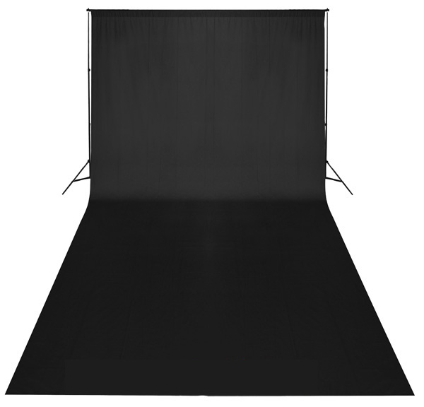 Fotografické pozadí sametové 3x4m černé