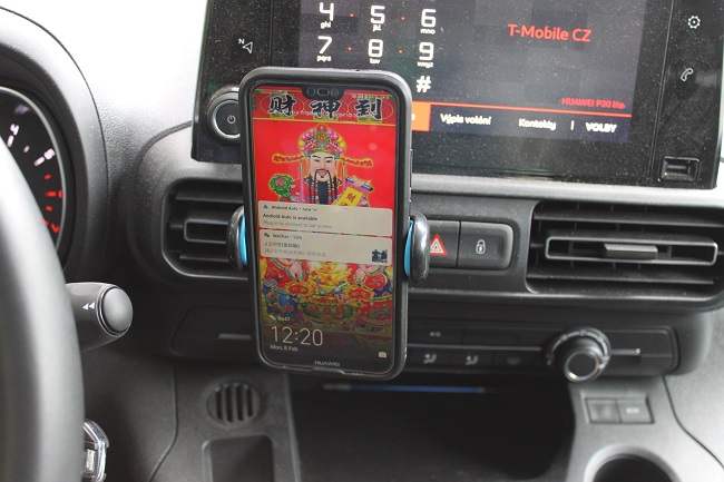 Držák na mobilní telefon univerzální, do ventilace modrý