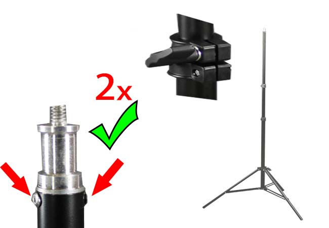 Stativ W-803 pro stud. světlo-blesk 220cm 22-19-16mm ocel