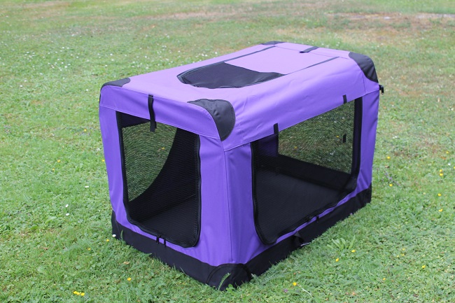 4lu 2.jakost Klec pro psa, přepravní klec, látková přepravka, 3XL fialová  