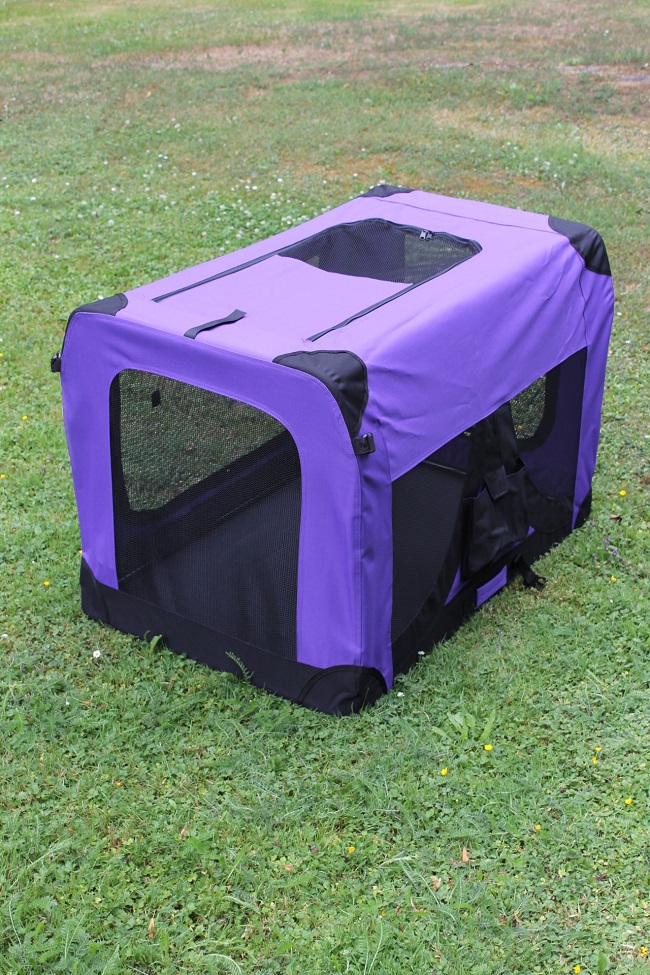 4lu 2.jakost Klec pro psa, přepravní klec, látková přepravka, 3XL fialová  