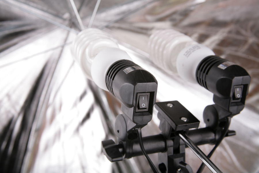 Držák 2 žárovek a deštníku se závitem E27,univerzální držák lampy  