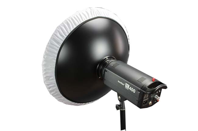 Stříbrný beauty dish 42cm s voštinou a difuzérem