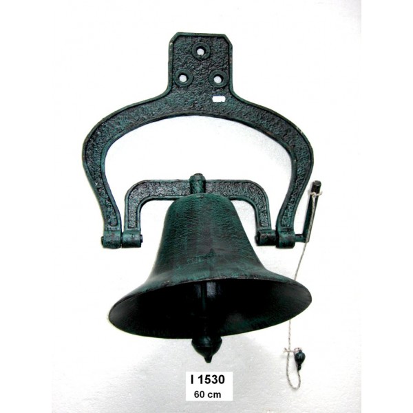 Litinový zvon zelený do zvonice, 60cm