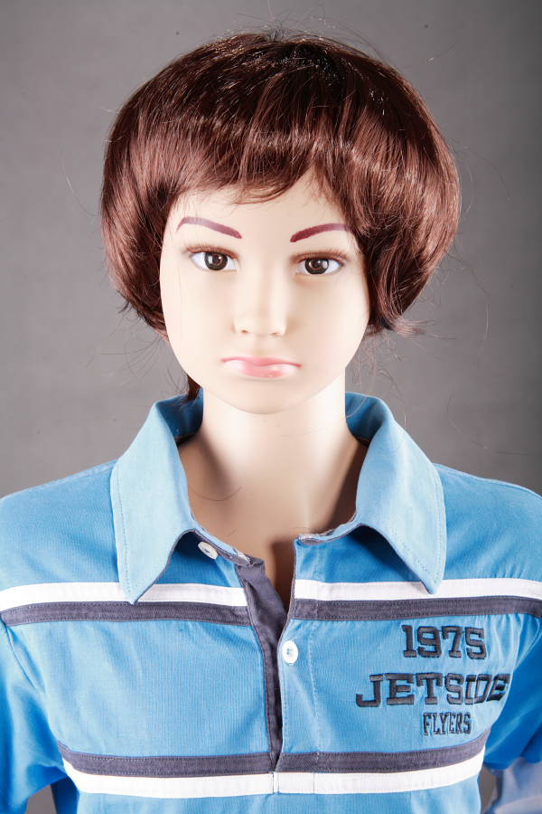 Dětská paruka hnědá, kluk  