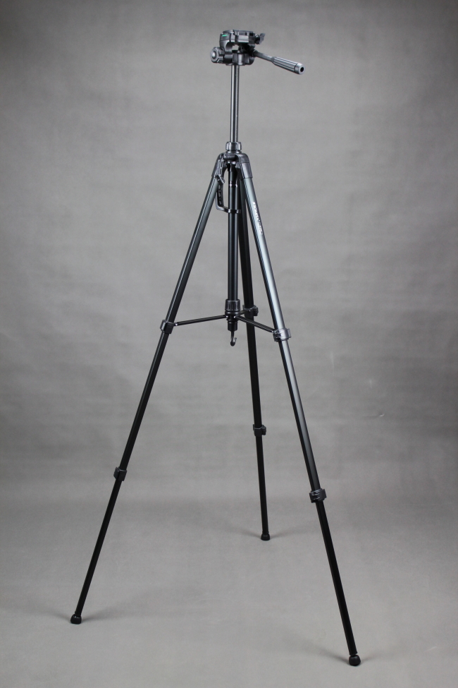 Stativ 3D, fotografický stativ Tripod 168cm černý  
