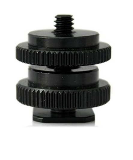 1/4" 3/8" šroub do sáněk blesku , 2x matice  