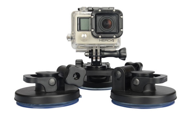 3 Head přísavný držák pro GoPro 