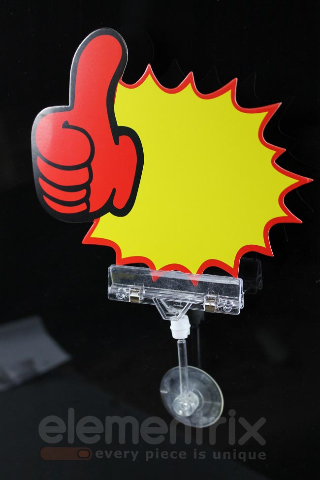 Memo clip držák MC19 na cenovky s přísavkou  