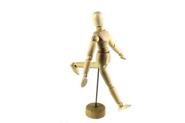 Dřevěný manekýn žena na podstavci 155mm