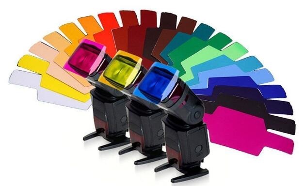 Barevné filtry pro systémový blesk 20ks 