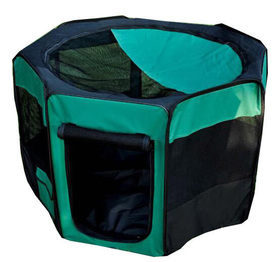 Klec pro psa, látková přepravka, výběh, zelená