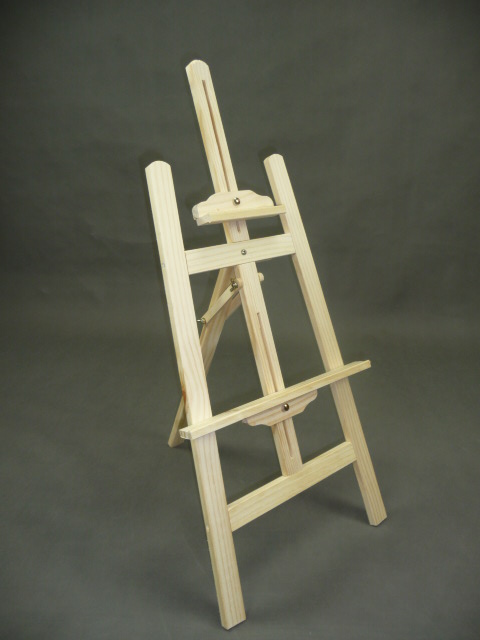 Ateliérový dřevěný malířský stojan 63cm nesložený  