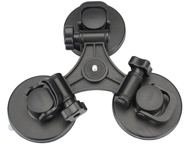 3 Head přísavný držák pro GoPro 