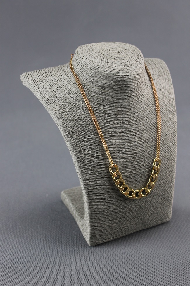 Dekolt, stojánek, stojan na šperky provázkový 22cm šedý  