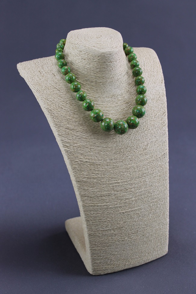 Dekolt, stojánek, stojan na šperky provázkový 36cm bílý  