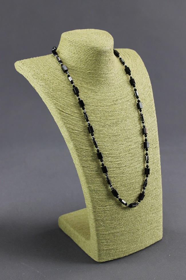 Dekolt, stojánek, stojan na šperky provázkový 36cm zelený  