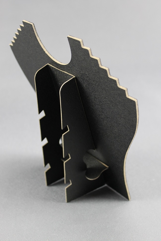 Dekolt, stojánek, stojan na šperky černý samet, DKP2 skládací  