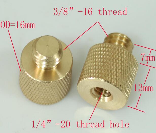 Redukce 1/4" na 3/8" mosaz