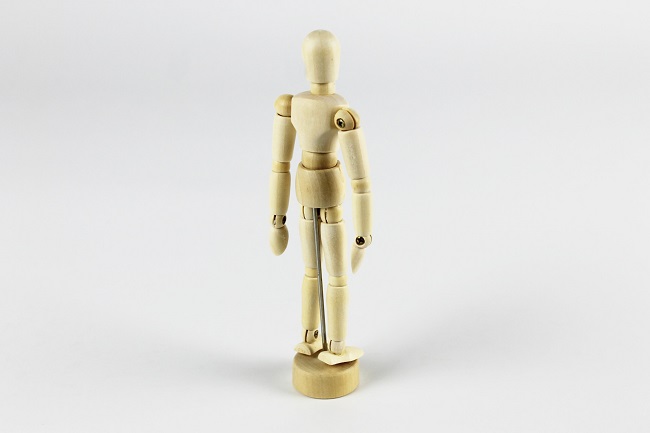 Dřevěný manekýn muž na podstavci 155mm