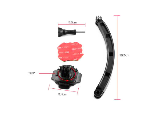 Elementrix Přední držák na přilbu pro GoPro 360