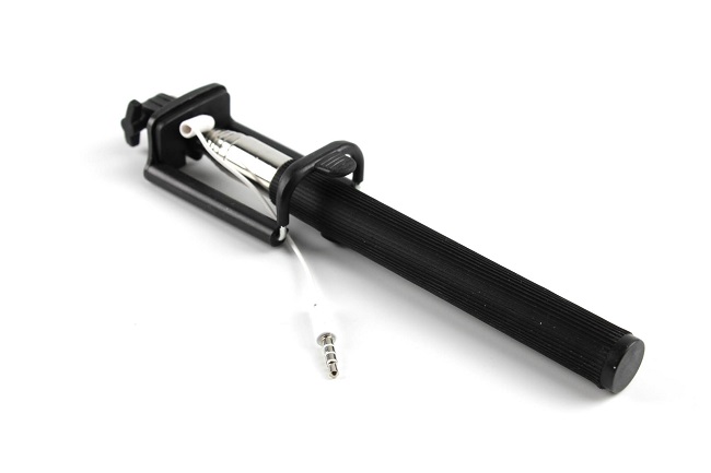 Elementrix selfie tyč 86cm černá s držákem  