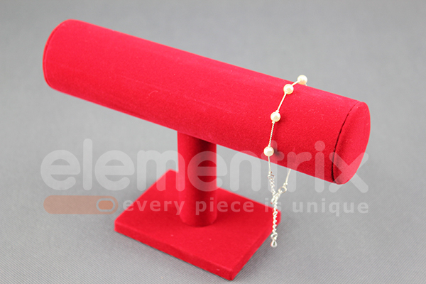 Stojánek, dekolt na náramky jedno patro červený  