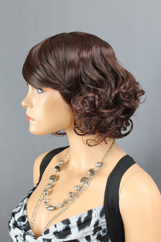 Dámská paruka krátká, mahagon 410-33H33  