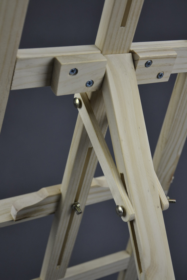 Ateliérový dřevěný malířský stojan 63cm nesložený  