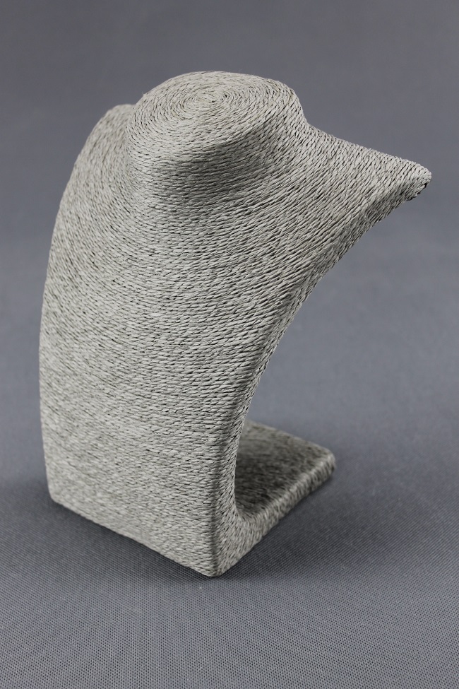 Dekolt, stojánek, stojan na šperky provázkový 22cm šedý  