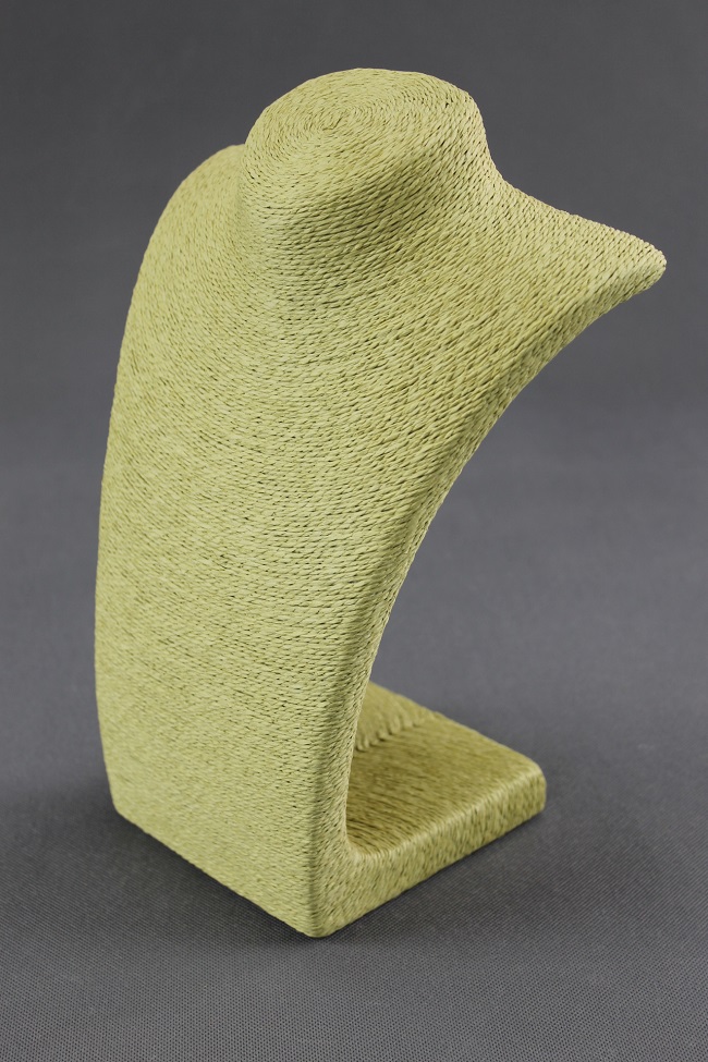 Dekolt, stojánek, stojan na šperky provázkový 28cm zelený  