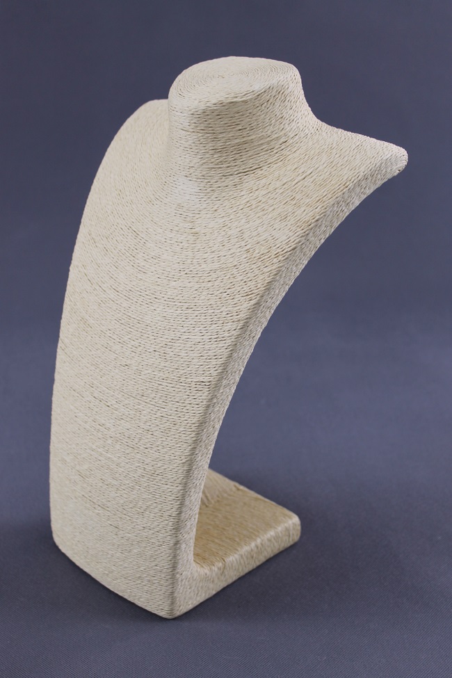 Dekolt, stojánek, stojan na šperky provázkový 36cm bílý  