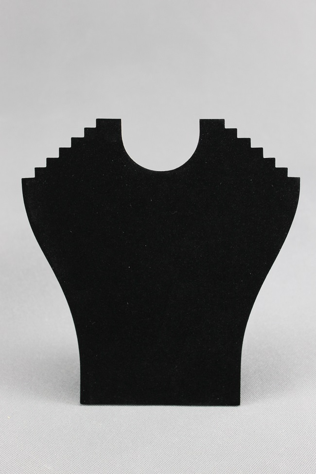 Dekolt, stojánek, stojan na šperky černý samet, DKP2 skládací  