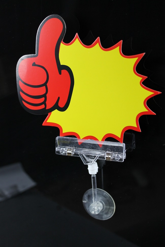 Memo clip držák MC19 na cenovky s přísavkou  