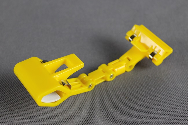 Memo clip, držák na cenovky kloubový žlutý  