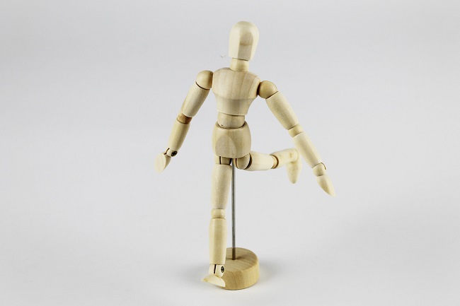 Dřevěný manekýn žena na podstavci 155mm