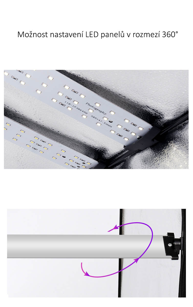 LED Fotografický stan, fotostan 40x40