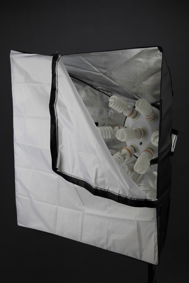 Softbox s lampou pro 7 žárovek 80x80cm  