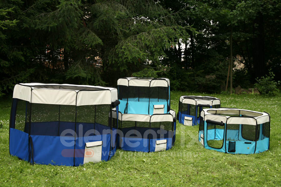 Klec pro psa, látková přepravka, výběh, vel. M tmavě modrá  