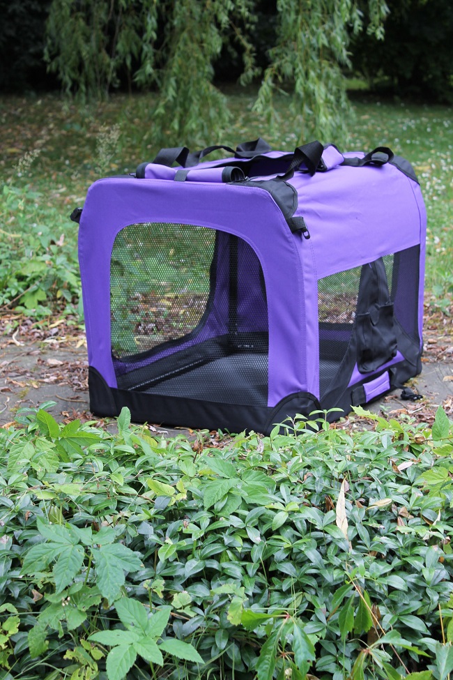 Klec pro psa, přepravní klec, látková přepravka, vel. 2XL fialová  