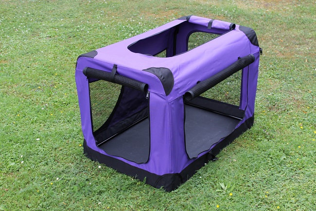 Klec pro psa, přepravní klec, látková přepravka, 3XL fialová  