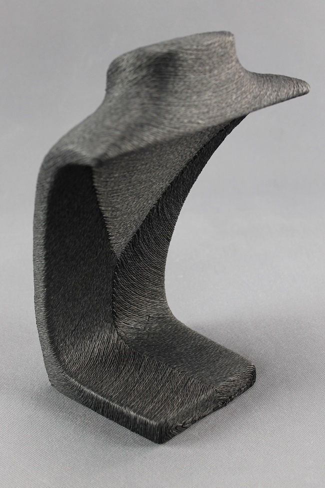 Dekolt, stojánek, stojan na šperky provázkový 28cm černý  